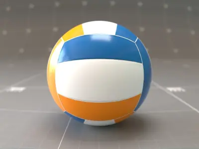 Volleyball Ball low poly Low-poly 3D model