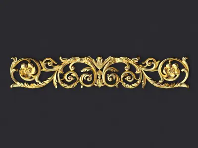 Central decor ornament for furniture 3D model 990