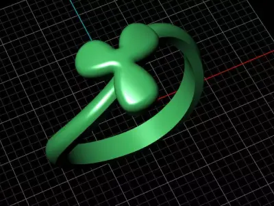 Y alphabet baypass ring 3D print model