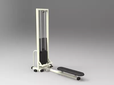 Gym Equipment Exercise Machine cable seated low row with update  Free 3D model
