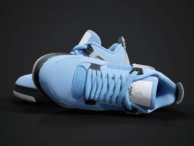 Air Jordan4-retro sneaker-v2 2 Low-poly 3D model