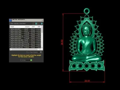 Buddha Pendant Buddha Thai Buddha Chinese   3D print model