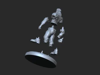 character Stylized biker v1  3D print model