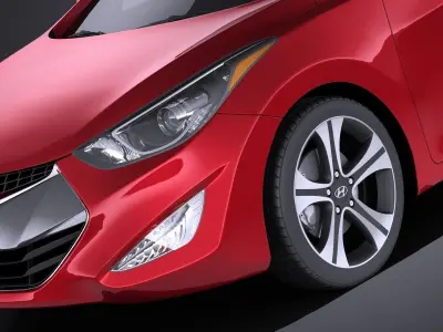Hyundai Elantra Coupe 2016  VRAY 3D model