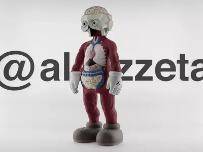 Kaws Entired Flayed Open for Print 3D print model