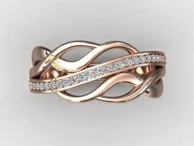 Wedding Engagement  Ring Size 5-8 3D print model