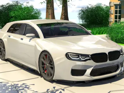 Generic Small 4 Door Hatchback With Sport Package 2 Low-poly 3D model