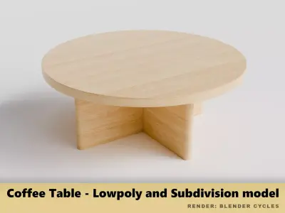 Coffee Table 04 Low-poly 3D model