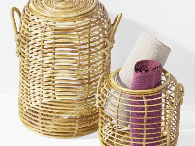 Bathroom decor set 001 3D model