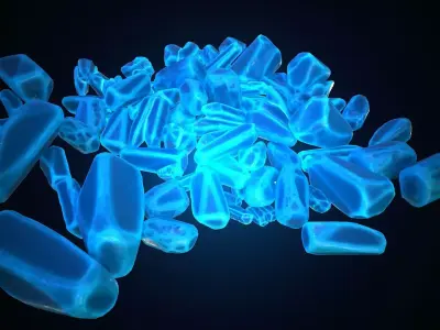 Crystal Model Set pile of crystals Free 3D model