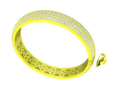 7054 luxury hongkong diamond band bangle bracelets 3D print model
