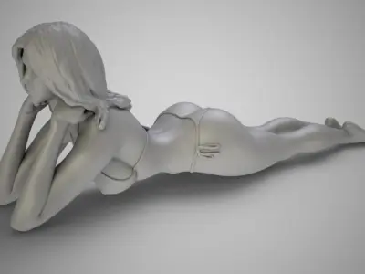 Beach Life Girl 6 3D print model