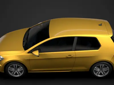 VW Golf TSI 3door Typ5G 2019 3D model