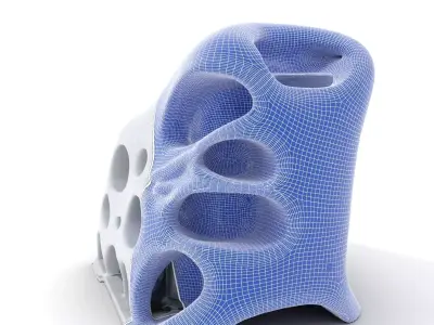 Futuristic Organic Architecture model pack Low-poly 3D model