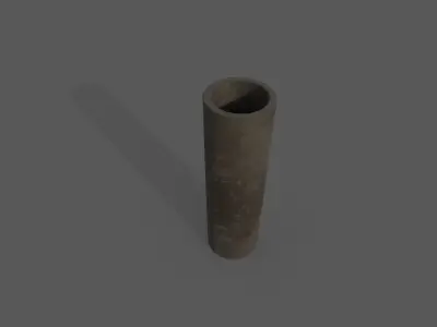 Set pipe modules Low-poly 3D model