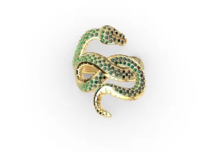 Rings serpenti 3D print model 3D print model