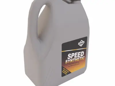 Engine Oil Can  Low-poly 3D model