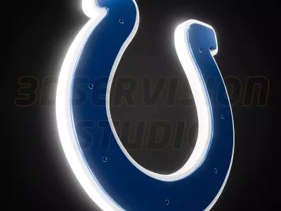 Indianapolis Colts logo - Cinematic - 3D print 3D model