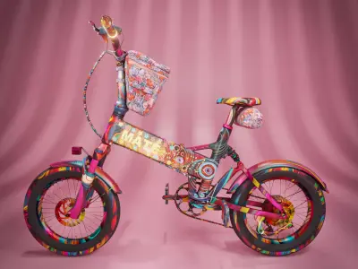 Artful Blaze Bike Low-poly 3D model