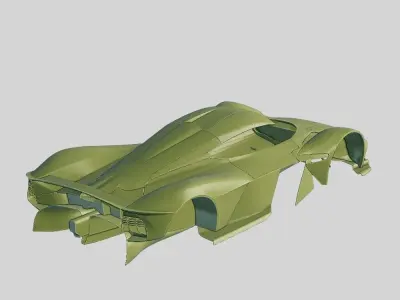 Aston Martin Valkyrie 2018 Printable Body 3D print model