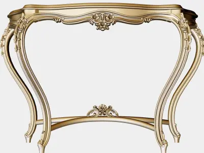 Carved console ornament for cnc 03 3D model