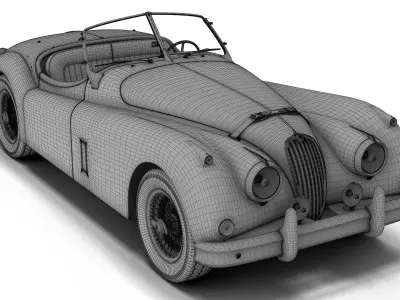 Jaguar XK140 OTS 3D model