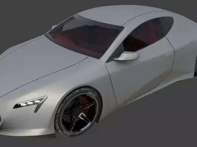 Futuristic Concept Car  - Original Design 3D model