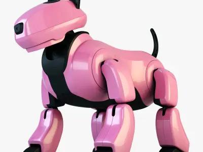 Genibo Robot Dog pink 3D model