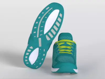 Orthofeet Women s Athletic Walking Shoes Low-poly 3D model