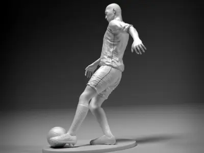 Footballer footkick 01 stl 3D print model
