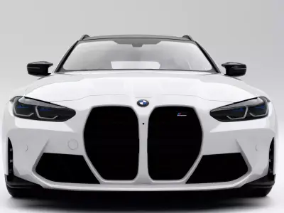 BMW M3 Touring 2023 Low-poly 3D model