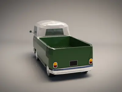 Low Poly Samba Pickup Truck Low-poly 3D model