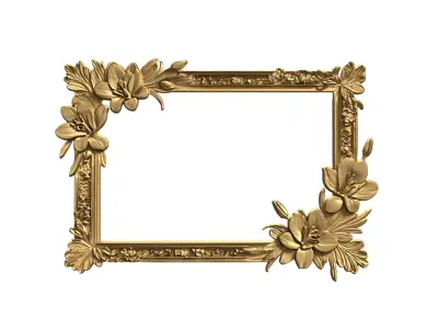 carved frame decor 01 3D print model