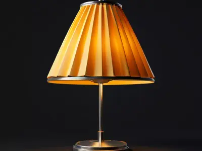 Modern Pleated Table Lamp 3D Model Low-poly 3D model