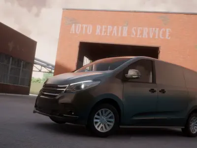 Cargo Van Car Low-poly 3D model