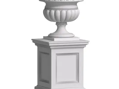 Classic outdoor Vase Flowerpot 3D model buy