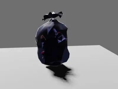 Trash Bag Garbage - Saco de Lixo  Low-poly 3D model