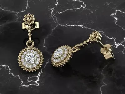 Jewelry Earring 3D print model