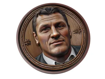 Christian Vieri Footballer Medallion 3D print model