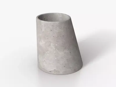 Concrete Vases Cone Low-poly 3D model