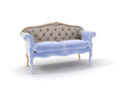 Chic Vintage Sofa model pack Low-poly 3D model