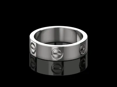 Love Wedding  Ring 17 Size N149 3D print model