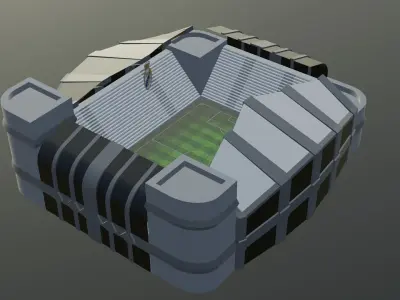 Football Stadium - Real Madrid Low-poly 3D model