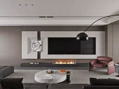 Modern Luxury Living Room 3D model