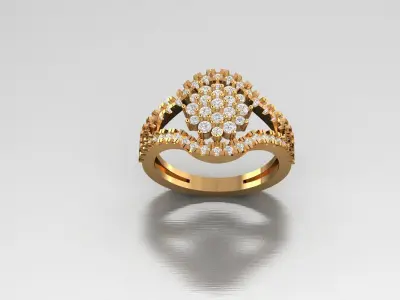DIAMOND RING 3D print model 30