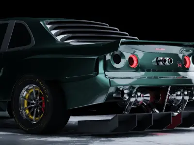 Nissan R34 GTR Tuned 3D model