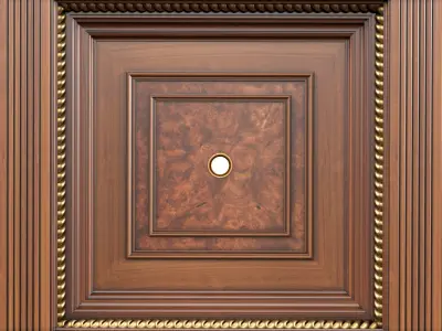 Classic ceiling with lights  3D model