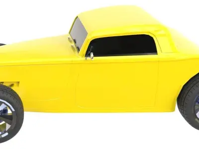 Cartoon car 06 Low-poly 3D model