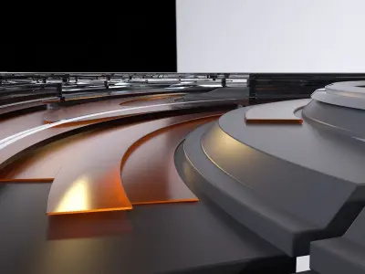 Broadcast Design - C4D Octane Scene File 3D model Low-poly 3D model