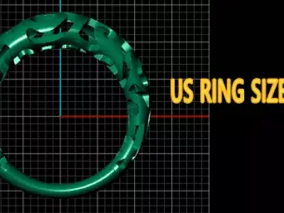 gold filigree ring 3D print model